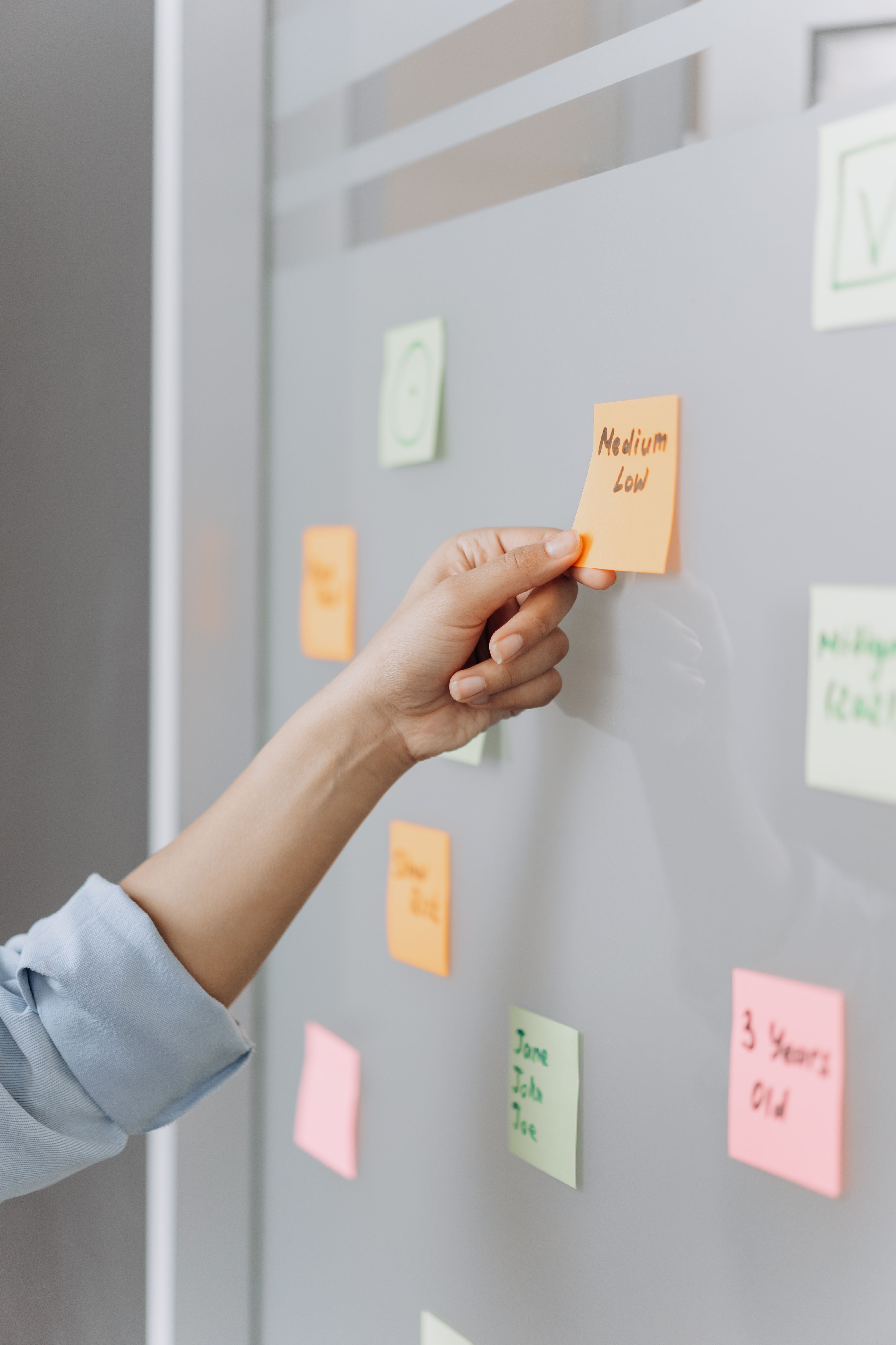 A planning wall representing the TaskerBoard real-time team workspace