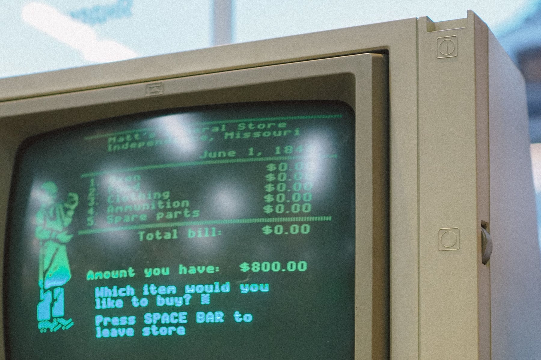 A vintage computer running ageing business software